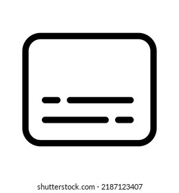 Subtitle Icon Vector Symbol Design Illustration