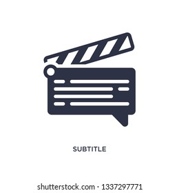 subtitle isolated icon. Simple element illustration from cinema concept. subtitle editable logo symbol design on white background. Can be use for web and mobile.