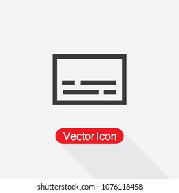 Subtitle Vector Icon In Line Style Eps10