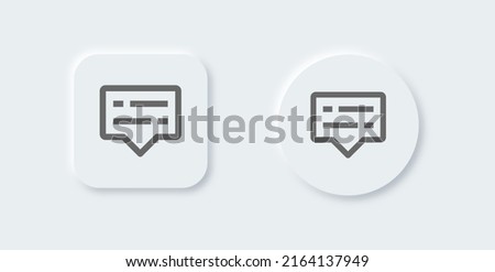 Subtitle vector icon in neomorphic design style. Vector illustration.