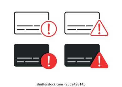 Icono de advertencia de error de subtítulos. Vector de ilustración