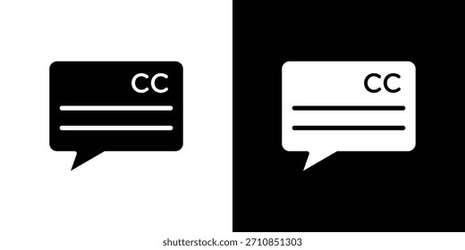 Colección de Vector de diseño de iconos de subtítulos.