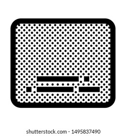 Subtitles. Icon Filled with Dots.
