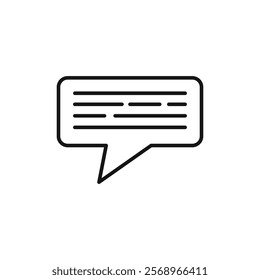 Subtitles icon Isolated flat vector in outline