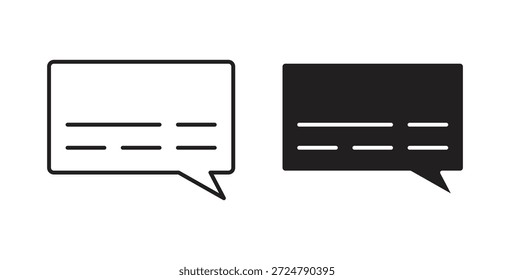 Icono de subtítulos en diseño de línea y colores sólidos en blanco y negro para diseños