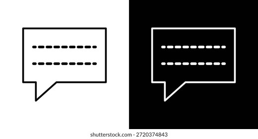 Icono de subtítulos. Diseño de Vector minimalista. Trazo editable. EPS10