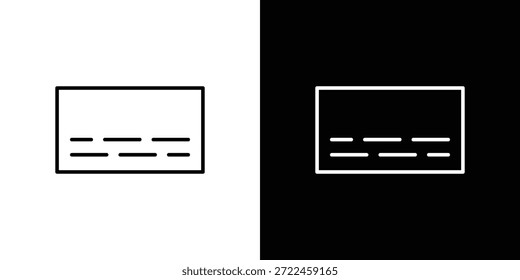 Icono de subtítulos y Vector lineal. icono de esquema e ilustración