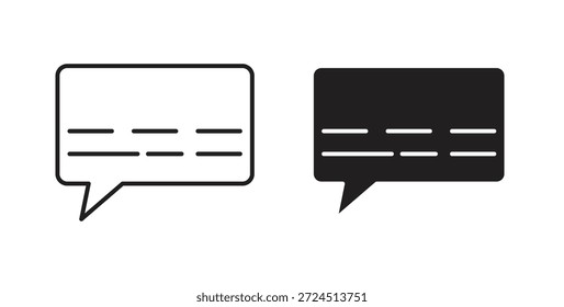 Icono de subtítulos en elemento de logotipo abstracto de Diseño gráfico moderno de tendencia plana simple