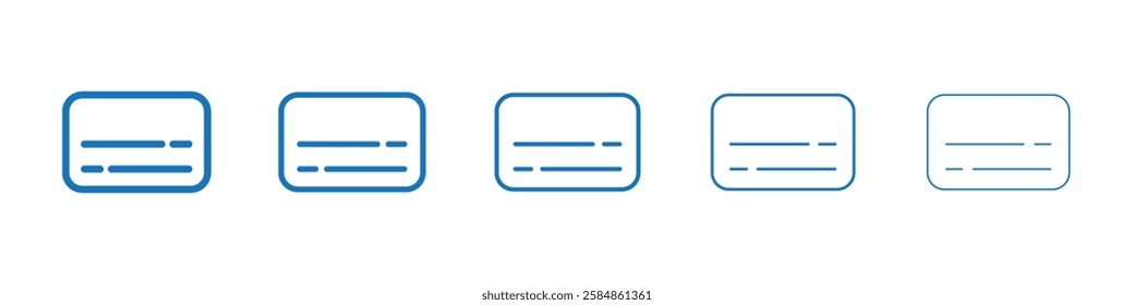Subtitles icon Symbol collection thin outline set