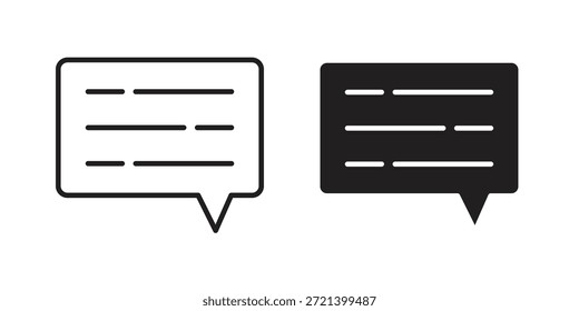 Icono de subtítulos para Plantilla. Conjunto de gráficos de Vector de iconos