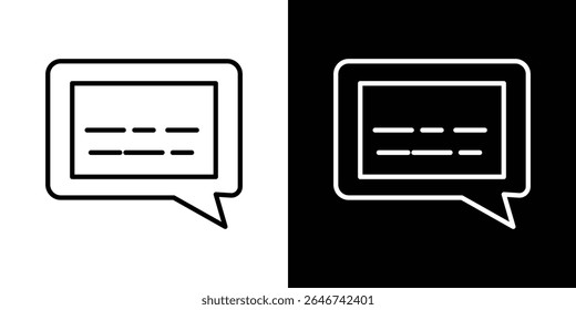 Subtitles icon vector simple element illustration editable