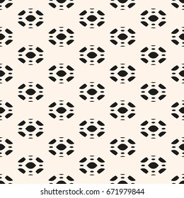 Subtle abstract geometric background. Vector seamless pattern. Elegant monochrome ornament texture with rounded figures. Decorative design element for prints, textile, furniture, linens, cloth, fabric