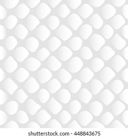 Subtle Abstract Monochrome White 3D Seamless Background Pattern. Vector Illustration. Pattern Swatch. White Texture