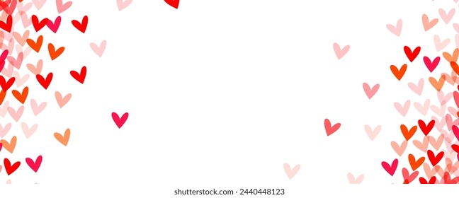 Subtle accumulation of hearts in light pink tones, suitable for a gentle and tender Valentine's Day invitation card. Vector illustration