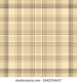 Subtle beige and brown plaid pattern.  Elegant, neutral textile texture ideal for website backgrounds, fashion design, or packaging.  Evokes feelings of warmth, comfort, and sophistication.