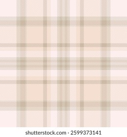 Subtle beige and cream plaid pattern. Elegant, versatile textile design ideal for fashion, home decor, and stationery.  Evokes feelings of warmth and understated sophistication.
