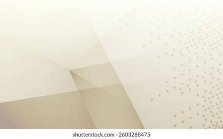 Subtle beige gradient background with geometric shapes and small squares for elegant presentations, versatile for design projects with depth and a touch of modern minimalism