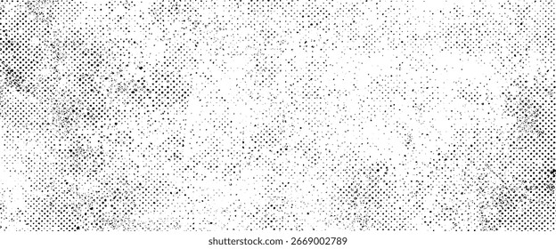 Subtle black grunge half tone dots pattern