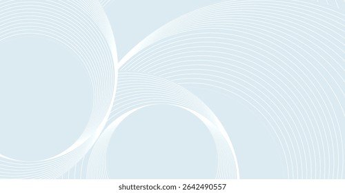 Subtle Blue Backdrop with Intersecting White Curves and Lines for Calming and Minimalist Design Projects, Emphasizing Clean Aesthetic and Contemporary Feel