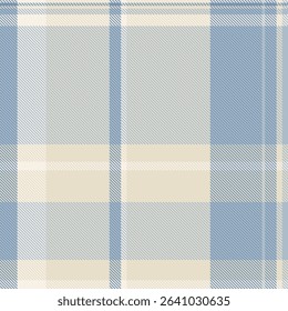 Subtle blue and beige plaid pattern. Perfect for textile design, website backgrounds, or stationery. Evokes a sense of calm and sophistication.