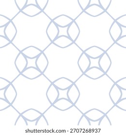 Sutil adorno de Vector azul y blanco. Patrón geométrico Abstractas sin fisuras con retícula de contorno, rejilla, malla, líneas delgadas, azulejos. Simple fondo delicado mínimo. Diseño repetido para la materia textil, impresión