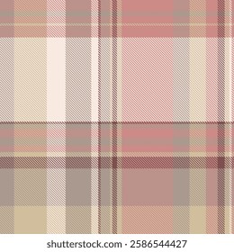 Subtle blush pink and beige plaid pattern.  Elegant and versatile, ideal for fashion, home decor, or website backgrounds.  Soft, muted tones create a calming, sophisticated aesthetic.