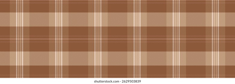 Subtle brown and beige plaid pattern, perfect for textile design, website backgrounds, or packaging.  Evokes feelings of warmth, comfort, and rustic charm.