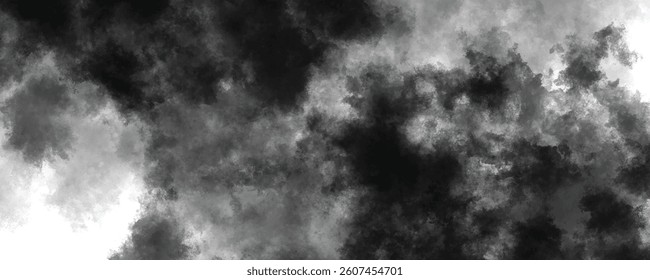 Subtle and cloudy black and gray watercolor background with a faded vintage look

