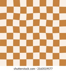 Subtle Cool Wavy Checkerboard Seamless Repeat Pattern Modern Retro 