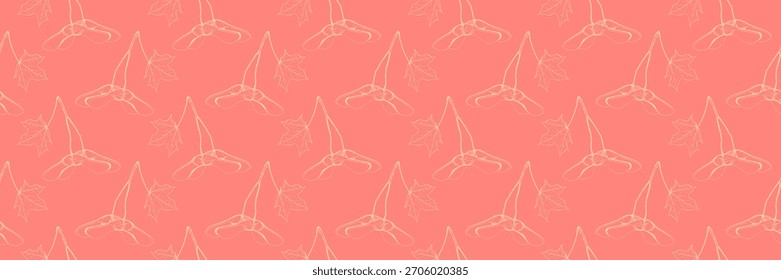 Fundo rosa coral sutil com um padrão repetitivo de delicadas, minimalistas silhuetas de pico de montanha.