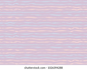 Subtle curved stripes horizontal lines vector pattern. Thin intersecting and parallel bent lines, curve wavy ribbons clothing textile.  Wavy stripes ripple fabric texture template.
