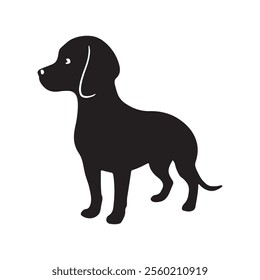 Subtle curves emphasize the dog's body structure providing a modern and organic feel.
