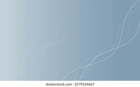 Subtle Cyan Serenity, A Minimalist Background with Flowing White Lines Creating a Sense of Calm and Gentle Movement Across the Gradual Color Transition