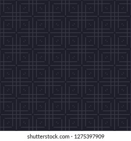 Subtle dark seamless vector abstract geometric pattern in flat style