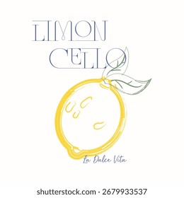 A subtle and delicate line art vector illustration of a single lemon. Perfect for minimalist prints, stylish backgrounds, graphic designs, and creative projects.