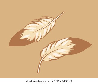 Subtle Eagle Feather Design Elements