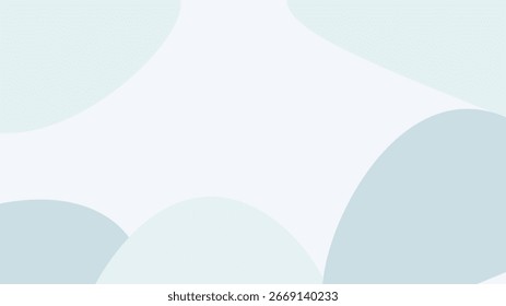 Subtle Fluid Abstract Pattern in Pale Blue and White, Clean Organic Shapes Background