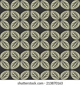 subtle folk ethnic abstract leaves seamless wallpaper background pattern design