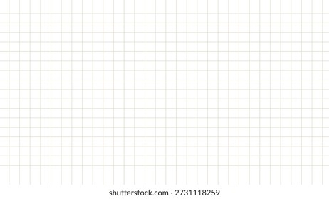 Subtle geometric grid pattern featuring delicate light brown lines on a pristine white background, ideal for minimalist design, technical drawings, or clean presentation layouts
