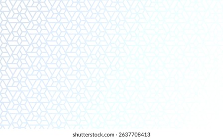 Subtle Geometric Mosaic Pattern in Gradient Light Blue: A Modern Decorative Design for Backgrounds and Digital Arts, Featuring Delicate Lines and Seamless Texture