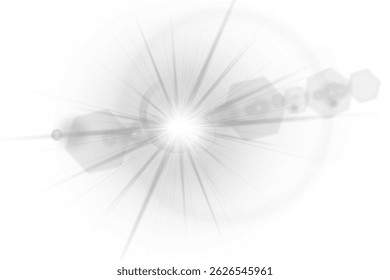 Subtiele verblinding past zich aan in het ontwerp van een foto of banner. Warme shimmer halo omringt heldere centrale gloed. Het effect van zonlicht simuleert organisch lichtgedrag prachtig.
Perfect voor kaarten, headers of branding 