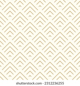 Subtle gold geometric chevron seamless pattern on a light cream background, creating a clean and modern repeating design