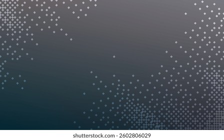 Subtle gradient background with a dynamic scatter of pixelated diamonds, perfect for tech presentations or a minimalist website design, offering a modern digital feel