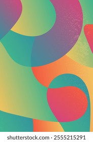  Subtle Grainy Texture Gradient in Retro Warm Shades. Abstract gradient background with flowing. Subtle grainy texture adds a retro, dynamic effect vector illustration