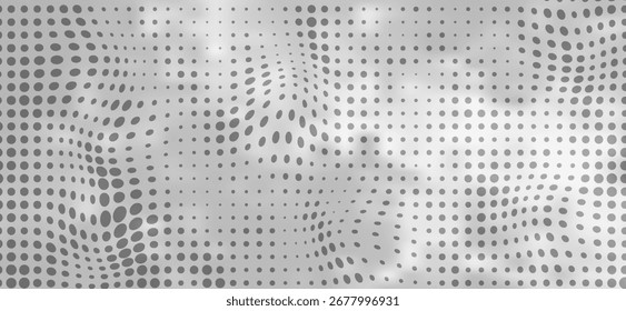 Subtle gray circles create a fluid and dynamic dotted pattern against a luminous light gray backdrop, offering a contemporary and minimalist aesthetic for a modern design project