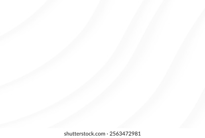 Subtle gray diagonal curved lines create a textured, minimalist white abstract background.