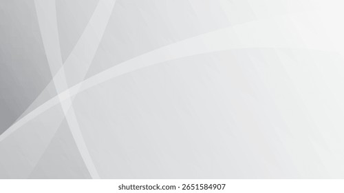 Sutis linhas sobrepostas em cinza e branco, com curvas suaves e ângulos nítidos, criam um padrão abstrato moderno e de tons suaves, perfeito para planos de fundo e projetos contemporâneos, irradiando elegância limpa