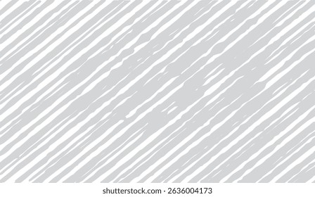 Subtle Gray and White Stripe Pattern Design, Artistic Diagonal Strokes Background, Abstract Hand Drawn Textured Lines, Graphic Element for Creative Projects, Unique Artistic Style