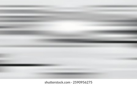 Subtle grayscale gradient with blurred horizontal lines evoking a tranquil and minimalist atmosphere, ideal for backgrounds and digital compositions