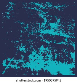 Subtle grunge style vector element. Distressed blue scatter urban background. 